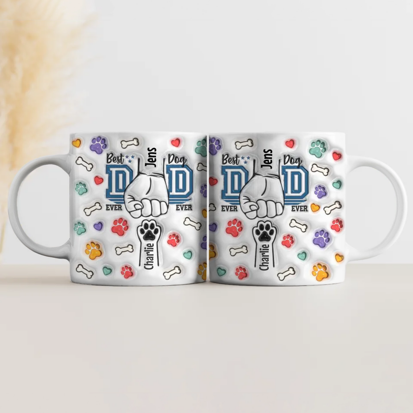 Best Dog Dad ever (3D Optik) - Individuelle Tasse