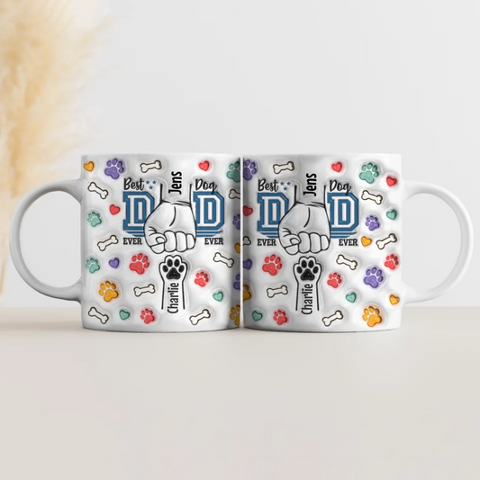 Best Dog Dad ever (3D Optik) - Individuelle Tasse