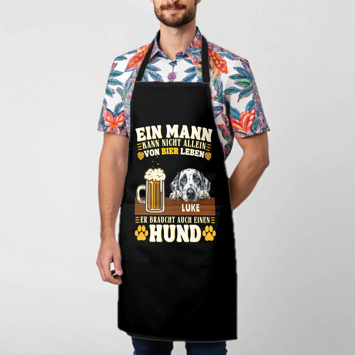 Schürze Printbelle Mockup Mann